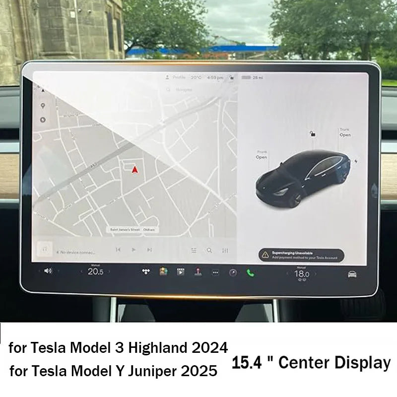 Tempered Glass Film Protector -for Tesla Model 3 Highland Model Y Juniper 2025